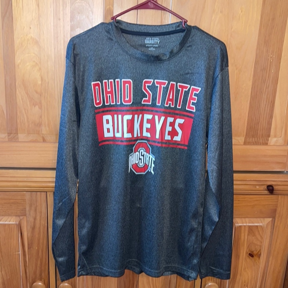 Varsity Gray Ohio State Buckeyes Long Sleeve Tee